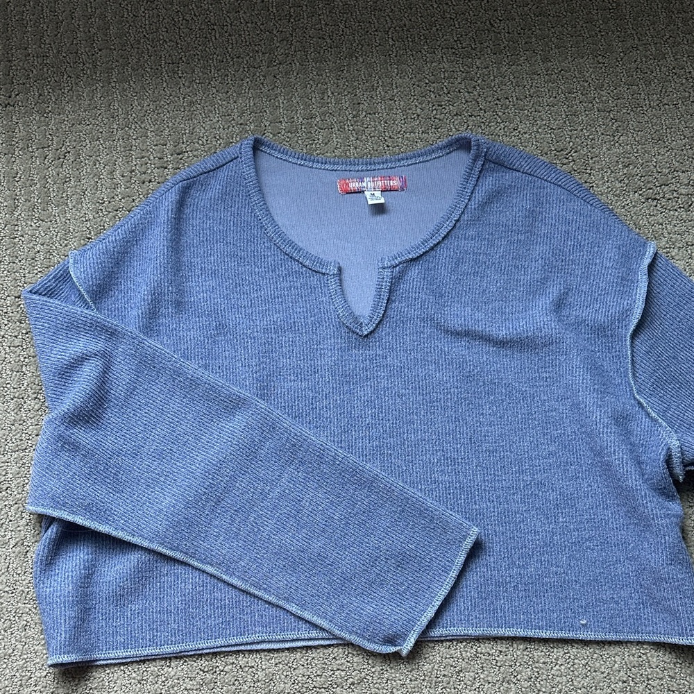Urban Outfitters Blue V-Neck Sweatshirt